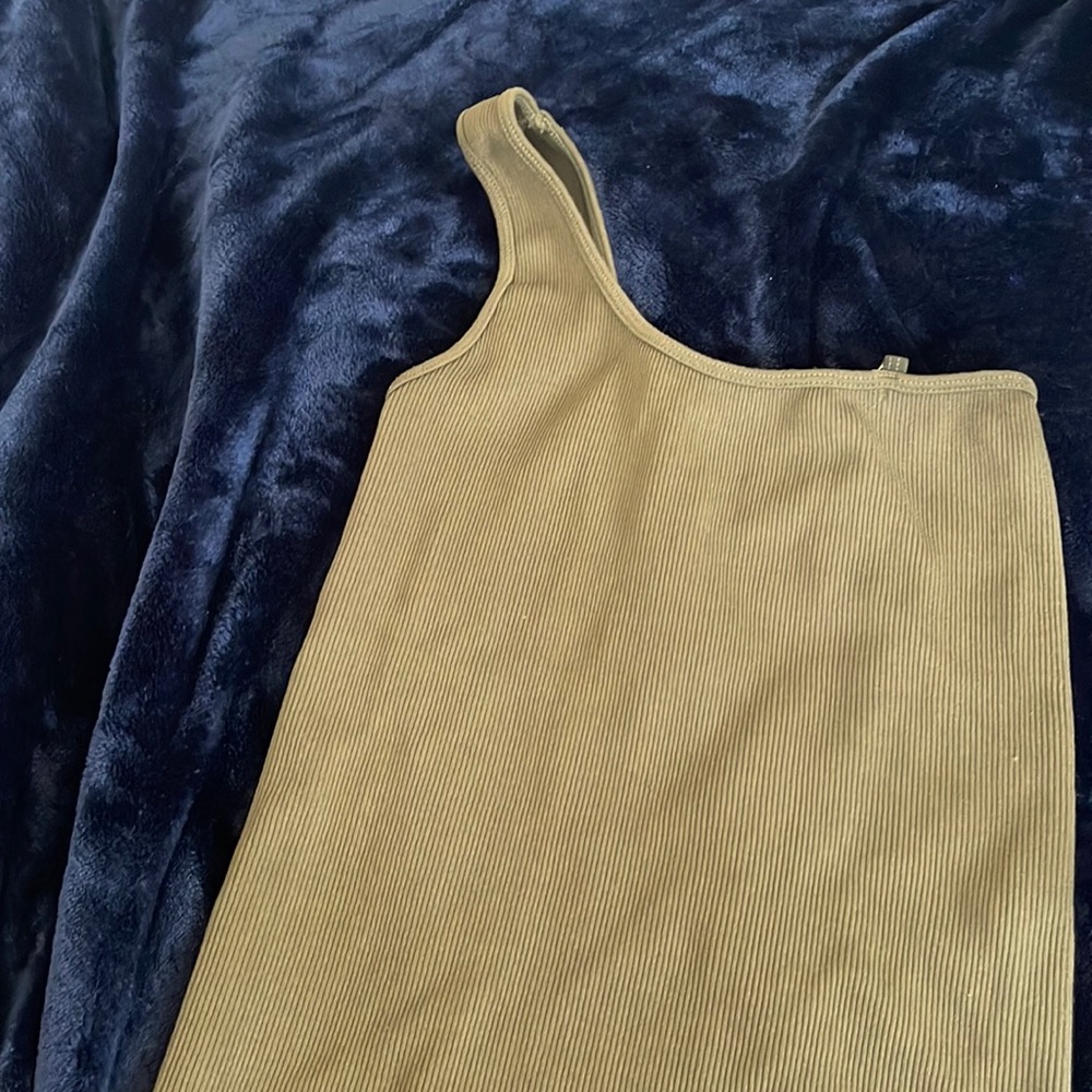 Olive one strap shirt